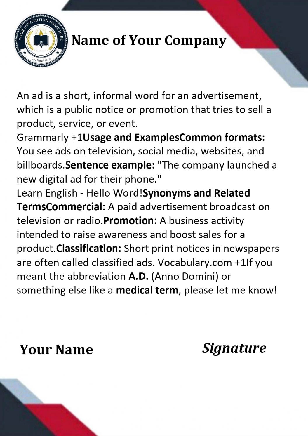 Letterhead