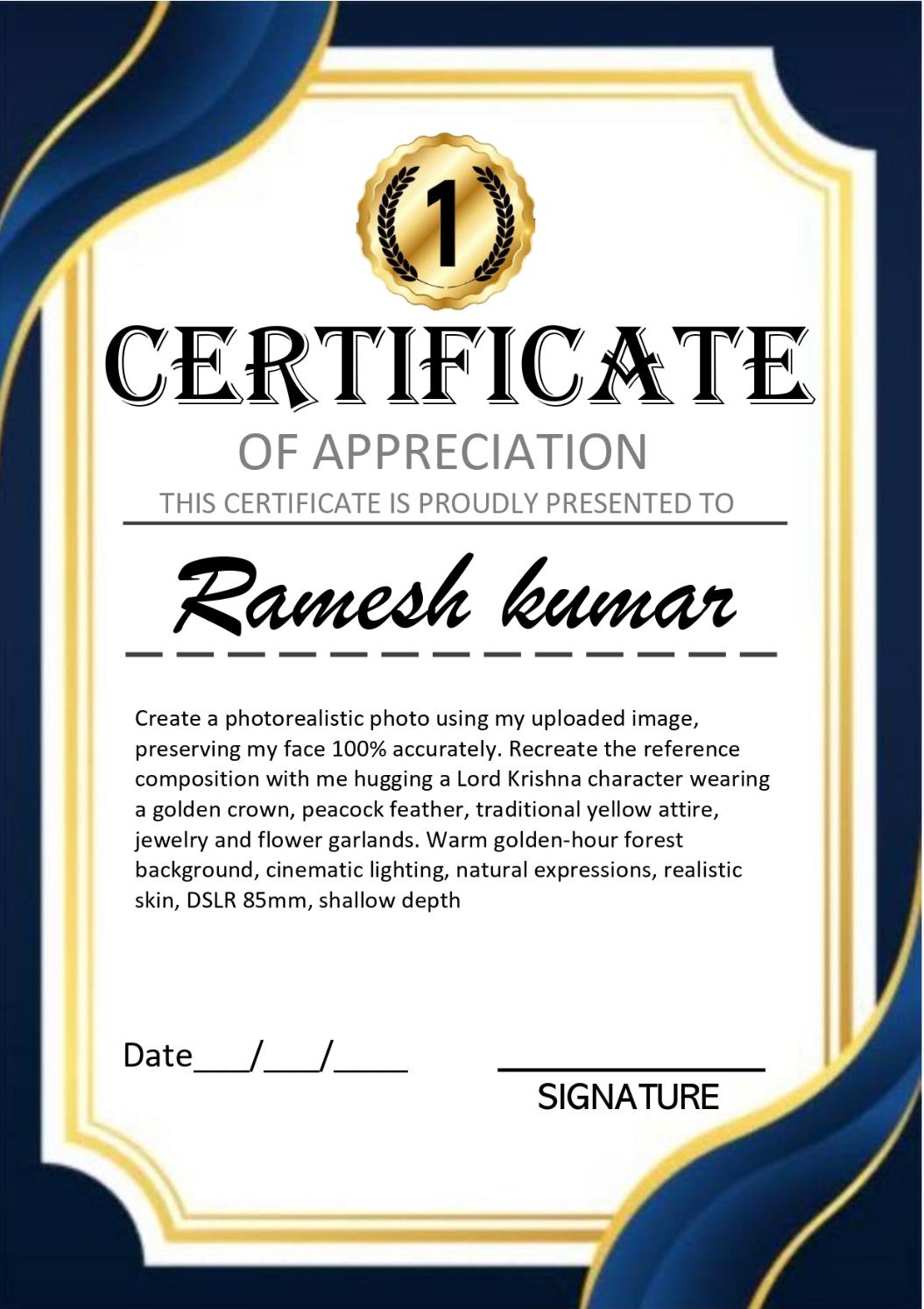 Certificate